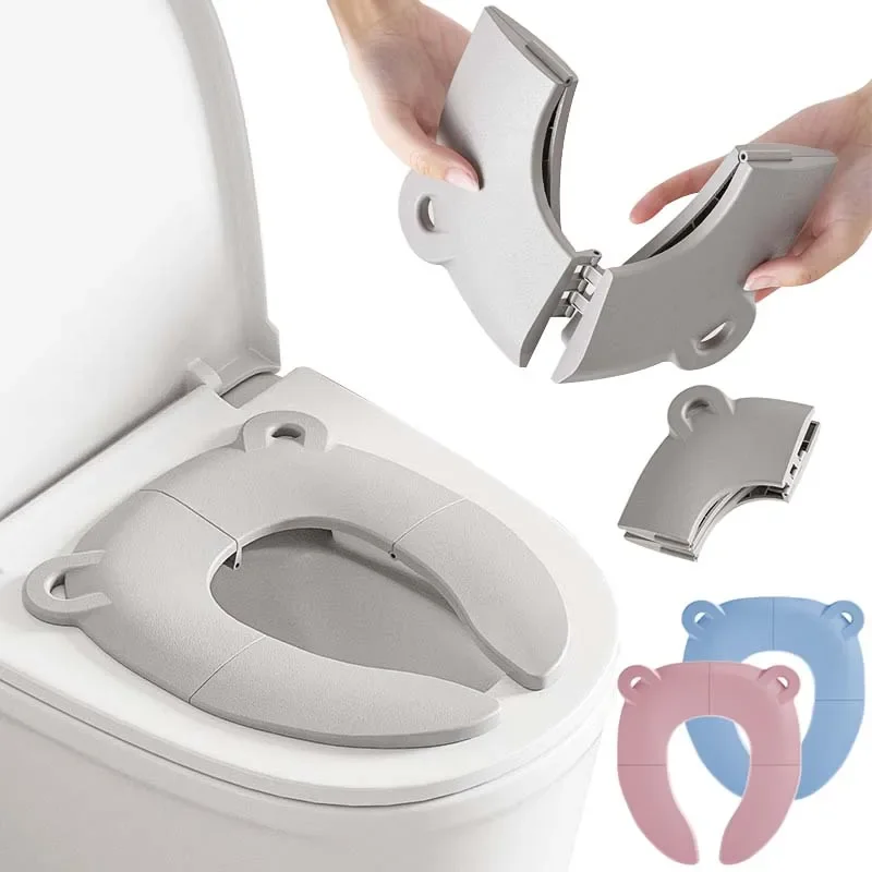 Toddler Potty Training Seat - Bebek Karikatür Seyahat Katlanır Lazımlık Koltuğu