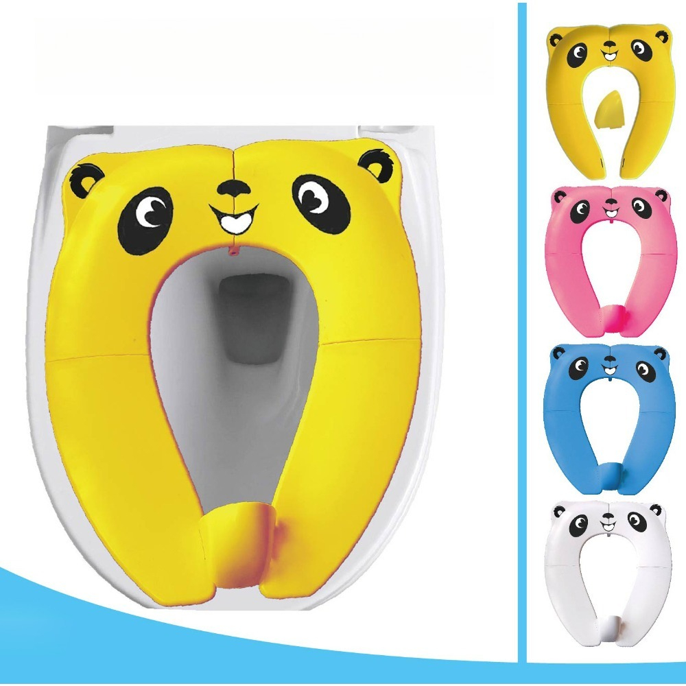 Toddler Potty Training Seat - Taşınabilir Katlanabilir Kaymaz Silikon Pedli Lazımlık