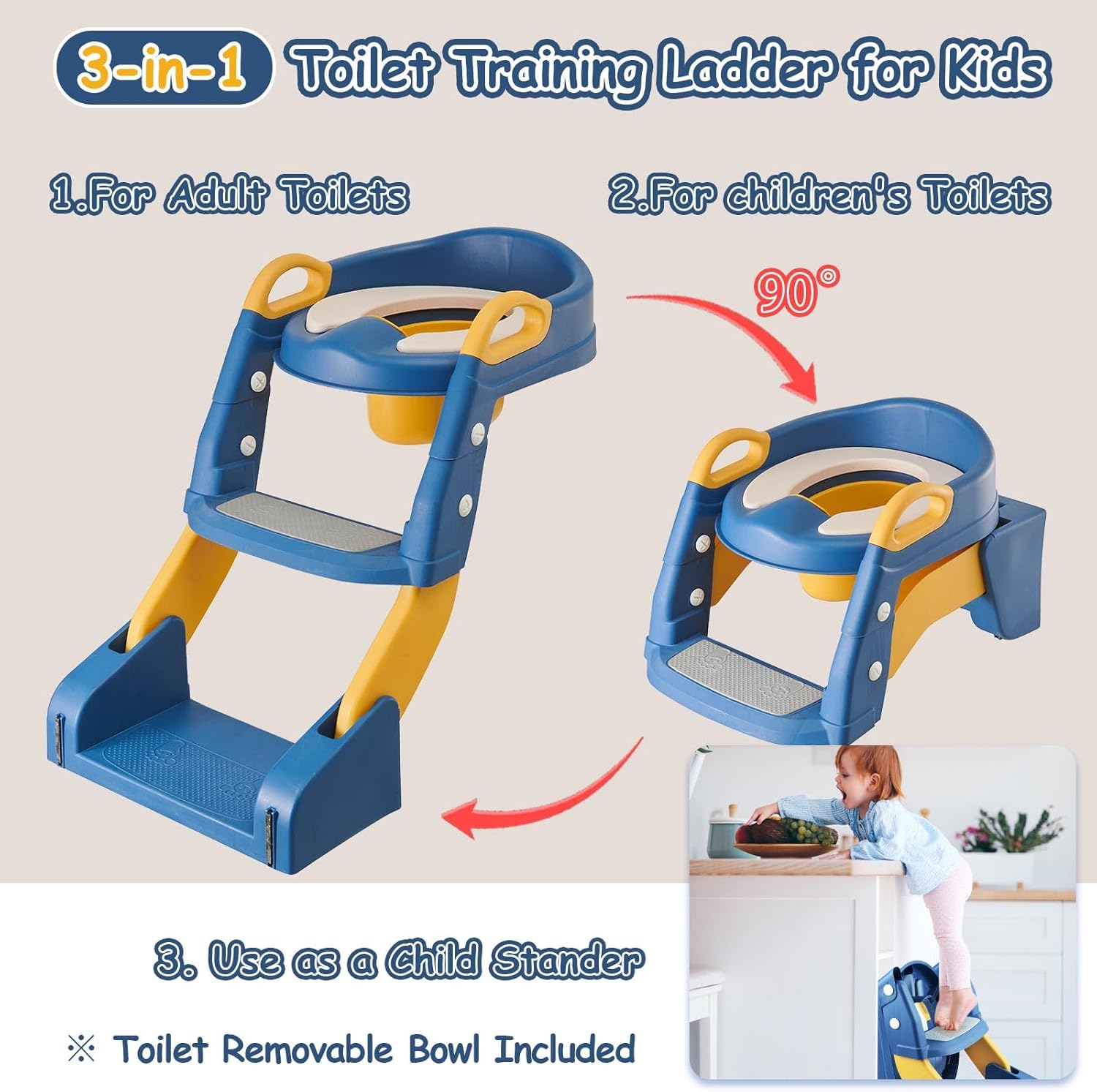 3'ü 1 Arada Küçük Çocuk Eğitim - Toddler Potty Training Seat incelemesi ve fiyatı